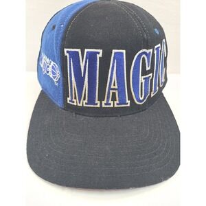 Vintage Starter Orlando Magic NBA Snapback Hat Mens Black Blue Tri Power Cap